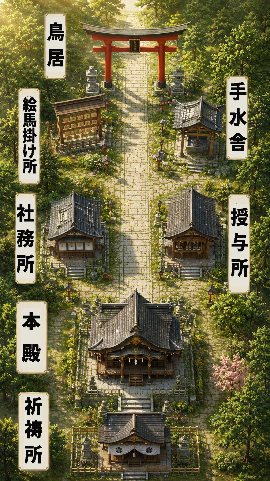 手のひら神社 境内見取り図